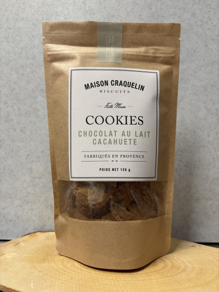 COOKIES CHOCOLAT LAIT CACAHUETE 120gr