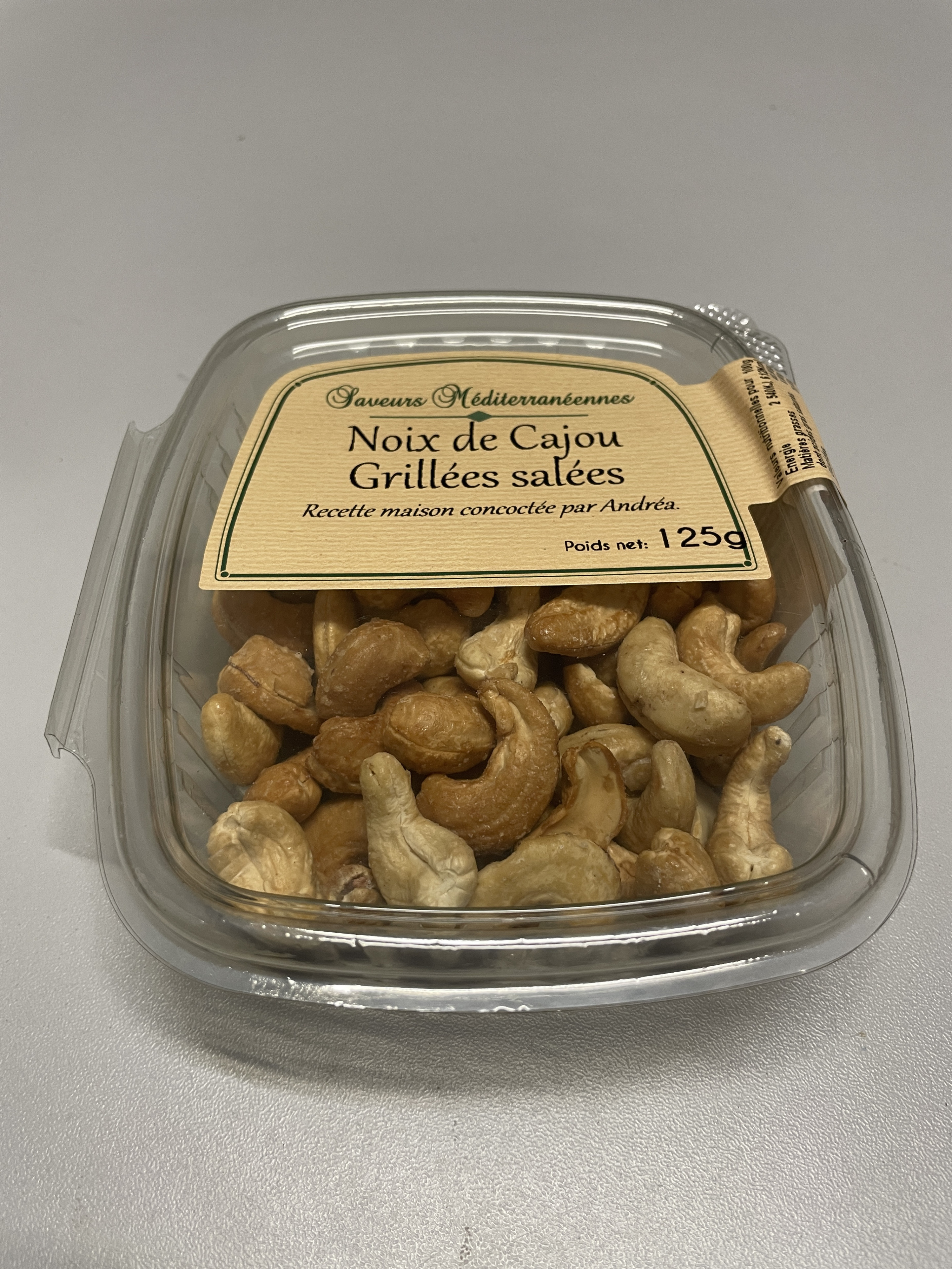 NOIX DE CAJOU GRILLÉES SALÉES 125gr