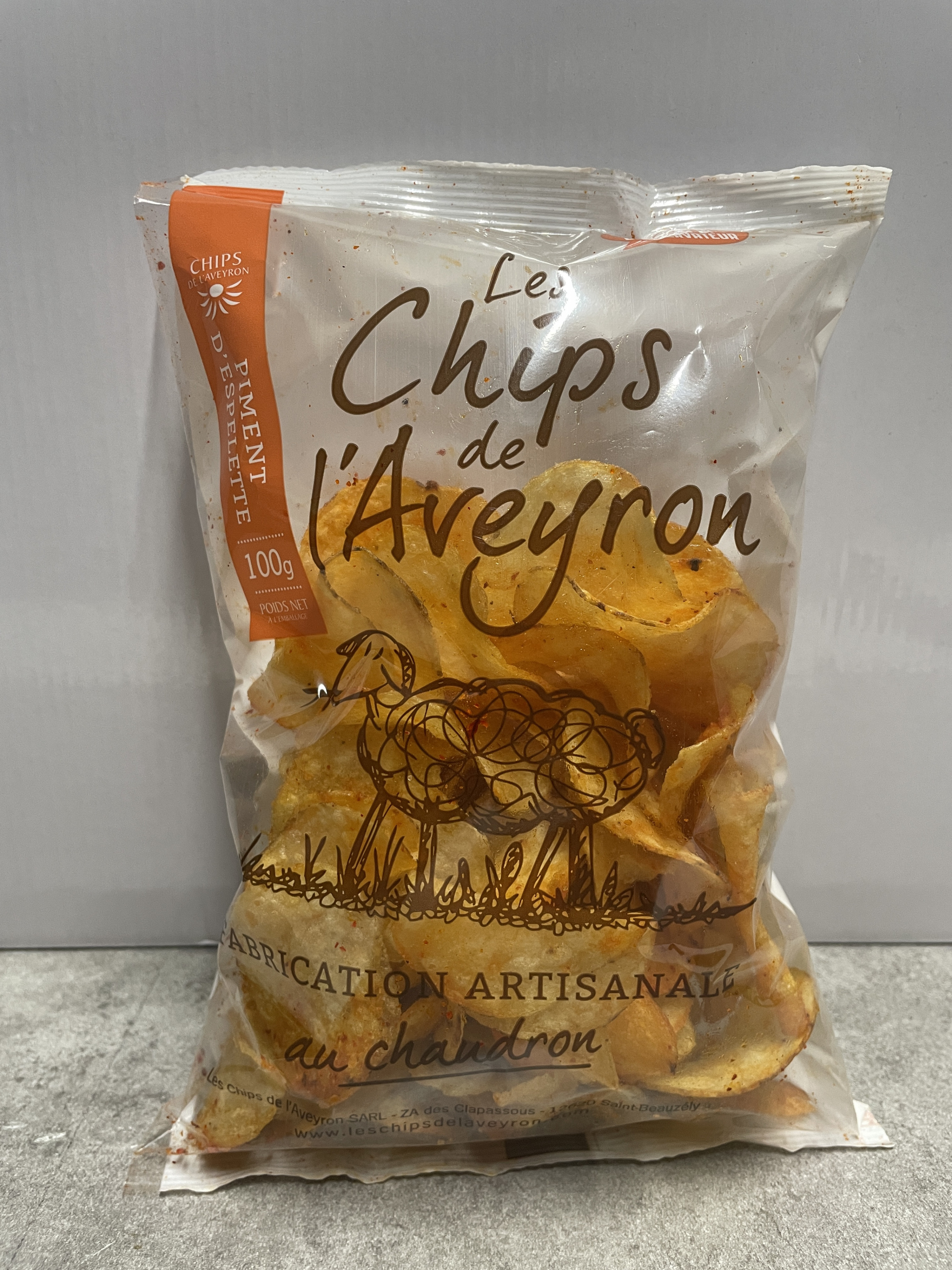 CHIPS PIMENT ESPELETTE AVEYRON